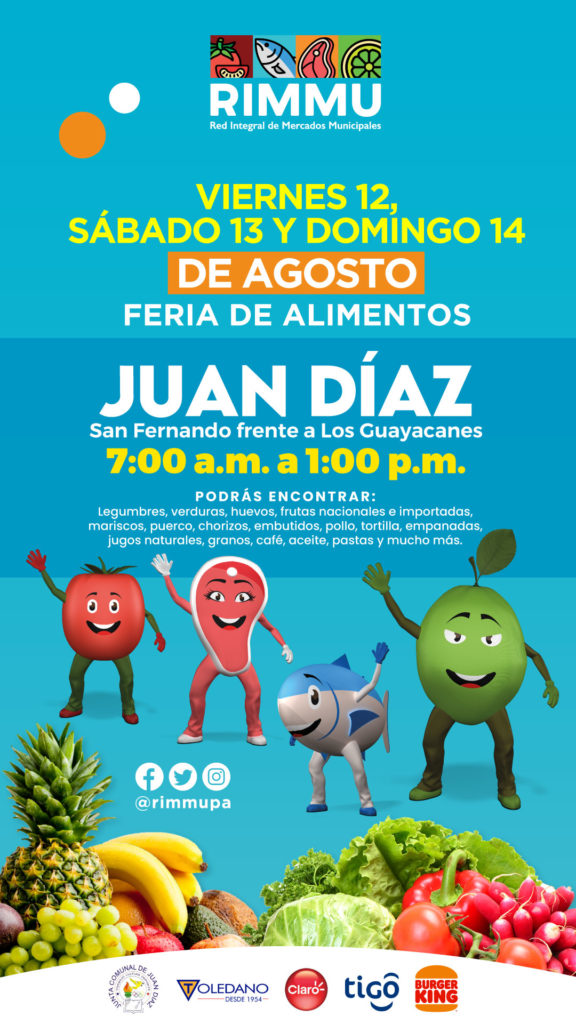 Feria de Alimentos en Juan Díaz el 12 13 y 14 de Agosto de 2022